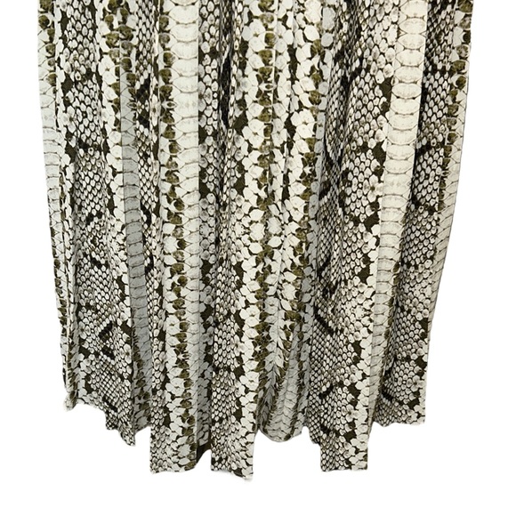 J. Crew Snakeskin Python Pleated A-Line Midi Slip Skirt - 8 - Picture 7 of 15